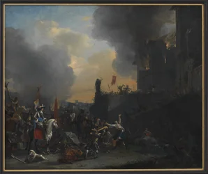 Soldats pillant et brûlant un couvent