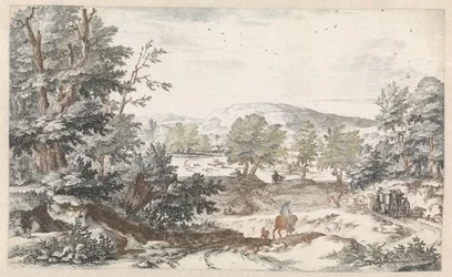 Paysage boisé avec un chemin