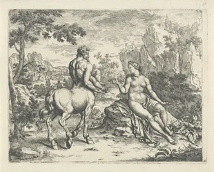 Ocyrhoë prédit le destin de Chiron et Asclépios