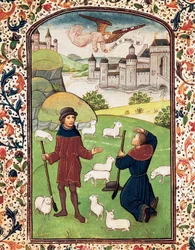Annonciation faite aux bergers (miniature)
