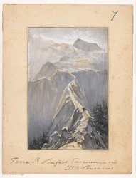 Garçon marchant sur un sentier de montagne