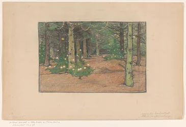 Forêt de sapins de Noël