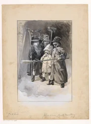 Cinq enfants déguisés