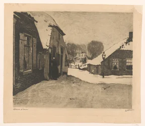 Maisons enneigées à Ede