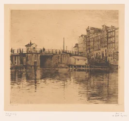 Vue sur la Kraansluis à Amsterdam