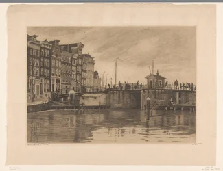 Vue sur la Kraansluis à Amsterdam