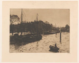 Vue sur le Leuvehaven à Rotterdam