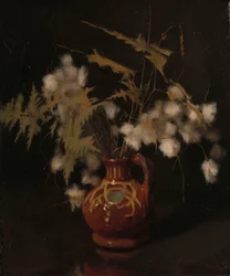 Fleurs duveteuses dans un pichet