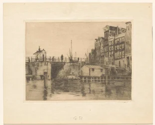 Vue de la Kraansluis à Amsterdam