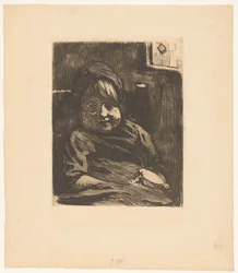 Enfant assis avec une tasse