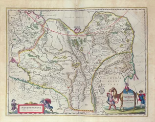 Carte de la Sibérie et de la Chine de Le Théâtre du Monde ou Nouvel Atlas, 1645