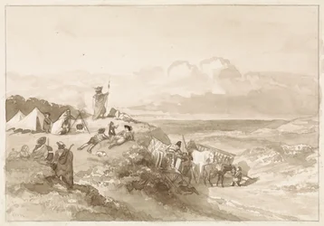 Bivouac dans un paysage vallonné