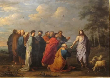 Espagnol : Jesucristo entregando las llaves a San Pedro