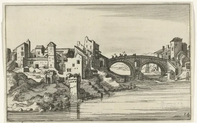 Pont sur la rivière (Romeinse ruïnes en kustlandschappen, série 1)