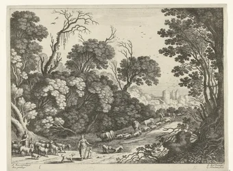 Bergers avec le troupeau