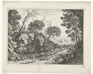 Bergers avec le troupeau