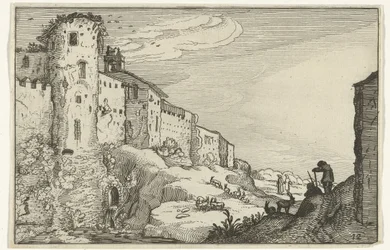 Paysage avec ruine romaine