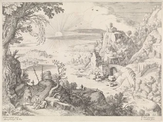 Paysage avec le bon Samaritain