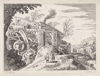 Paysage avec un moulin à eau et le bon Samaritain (Paysages italiens)
