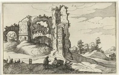 Ruine avec une porte