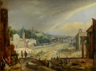 Vue sur le Campo Vaccino à Rome