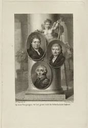 Mémorial avec les portraits de Joan Melchior Kemper, Cornelis Anthony Fannius Scholten, Gijsbert Carel Rutger Reinier van Brienen van Ramerus. NL-HlmNHA 1477 53011449