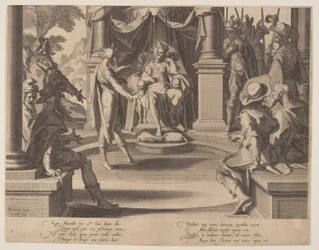 Alexandre le Grand en tant que juge, planche 10 des Trônes de justice (Thronus Iustitiae)