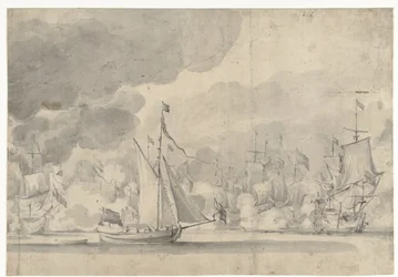 Bataille navale à Lowestoft le 13 juin 1665