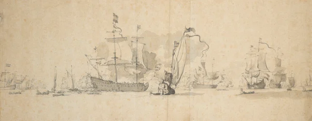 Conseil de guerre dans la flotte hollandaise, mai 1665?, c.1665