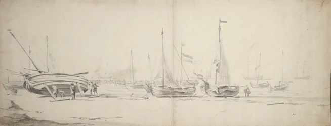Pinks et weyshuits tirés à terre, vers 1665