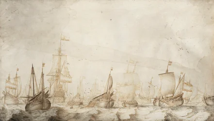 Bateaux de pêche au hareng hollandais en mer du Nord