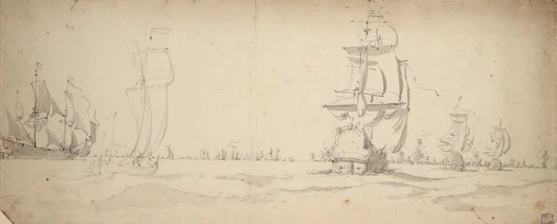 Navires hollandais descendant vers la flotte principale, mai ? 1672