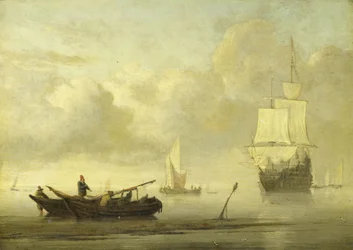 Navires près de la côte lors d