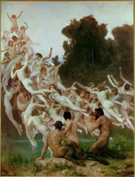 Les Oreads - nymphes des bois (peinture sur bois)