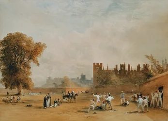 Le jeu de mur, bon calx un tir au but. vers 1835