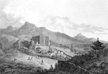 Vue de Poo-ta-la ou Grand Temple près de Zhe-hol en Tartarie, gravé par Benjamin Thomas Pouncy, publié par G. Nicol