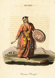 Magicienne ou chamane, peuple mongol