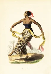 Ronggeng ou rongging, danseuse de Java, Indonésie