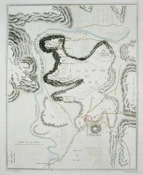 Plan de la ville de Troie, de 