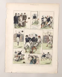 Croquis au match de football international, Glasgow