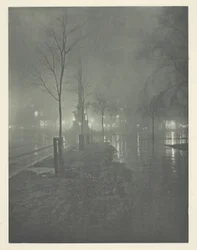Nuit pluvieuse, Columbus Circle, New York