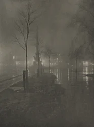 Nuit pluvieuse, Columbus Circle, New York, 1899