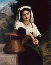 Femme italienne à la fontaine