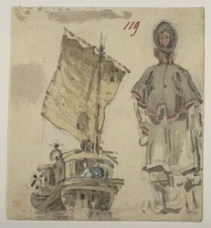 119 Études de bateaux et de figures, d