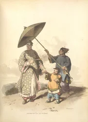 Une dame chinoise et son fils