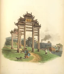 Un Pai-lou, ou arc de triomphe