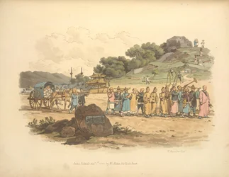 Une procession funéraire