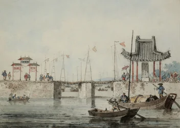 Scène de port chinois