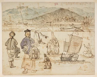 f.67 192 Études de figures, avec des bateaux inclus en 192, d