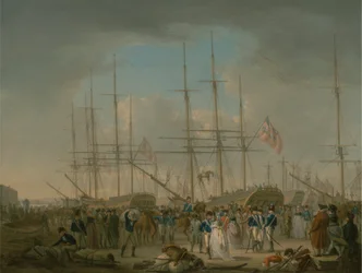 Hussards embarquant à Deptford